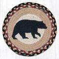 Capitol Importing Co 10 in. Jute Round American Bear Printed Trivet 80-043AB